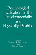 Cover: Psychological Evaluation of the Developmentally and Physically Disabled - Springer