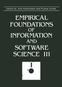 Cover: Empirical Foundations of Information and Software Science III - Springer