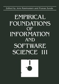 Cover: Empirical Foundations of Information and Software Science III - Springer