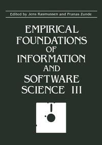 Enlarge image Cover: Empirical Foundations of Information and Software Science III - Springer