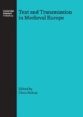 Cover: Text and Transmission in Medieval Europe - Cambridge Scholars Publishing