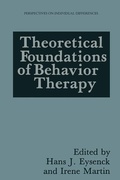 Cover: Theoretical Foundations of Behavior Therapy - Kluwer Academic/Plenum Publishers