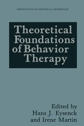 Cover: Theoretical Foundations of Behavior Therapy - Springer
