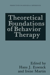 Enlarge image Cover: Theoretical Foundations of Behavior Therapy - Springer