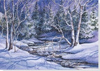 Enlarge image Cover: Deluxe Boxed Christmas Cards: Winter Stream - Peter Pauper Press Inc,US
