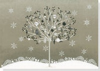 Enlarge image Cover: Lg Boxed Christmas Cards:Silver Tree - Peter Pauper Press Inc,US