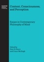 Cover: Content, Consciousness, and Perception - Cambridge Scholars Publishing