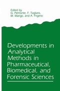 Cover: Developments in Analytical Methods in Pharmaceutical, Biomedical, and Forensic Sciences - Springer