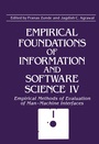 Cover: Empirical Foundations of Information and Software Science IV - Springer