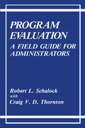 Cover: Program Evaluation - Kluwer Academic/Plenum Publishers