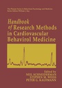 Cover: Handbook of Research Methods in Cardiovascular Behavioral Medicine - Plenum Publishing Co.,N.Y.
