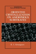 Cover: Oriented Crystallization on Amorphous Substrates - Springer