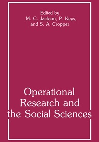 Enlarge image Cover: Operational Research and the Social Sciences - Springer