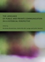 Cover: Language of Public and Private Communication in a Historical Perspective - Cambridge Scholars Publishing