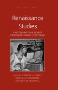 Cover: Renaissance Studies - Peter Lang Verlag