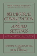 Cover: Behavioral Consultation and Therapy - Plenum Publishing Co.,N.Y.