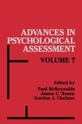 Cover: Advances in Psychological Assessment - Kluwer Academic / Plenum Publishers