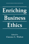 Cover: Enriching Business Ethics - Plenum Publishing Co.,N.Y.