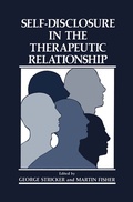 Cover: Self-Disclosure in the Therapeutic Relationship - Springer