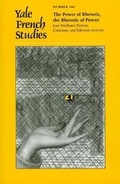 Cover: Yale French Studies, Number 106 - Yale University Press