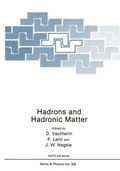Cover: Hadrons and Hadronic Matter - Kluwer Academic / Plenum Publishers