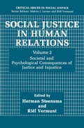 Cover: Social Justice in Human Relations Volume 2 - Springer