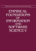 Cover: Empirical Foundations of Information and Software Science V - Springer