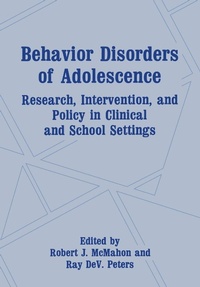 Enlarge image Cover: Behavior Disorders of Adolescence - Kluwer Academic / Plenum Publishers