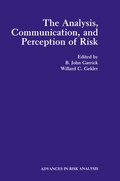 Cover: The Analysis, Communication, and Perception of Risk - Springer