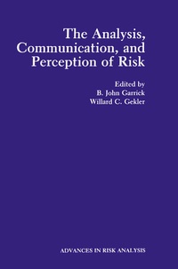 Enlarge image Cover: The Analysis, Communication, and Perception of Risk - Springer