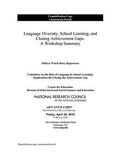 Cover: Language Diversity, School Learning, and Closing Achievement Gaps - National Academies Press