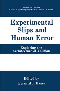 Enlarge image Cover: Experimental Slips and Human Error - Springer