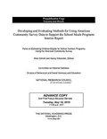 Cover: Developing and Evaluating Methods for Using American Community Survey Data to Support the School Meals Programs - National Academies Press