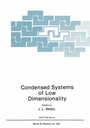 Cover: Condensed Systems of Low Dimensionality - Springer