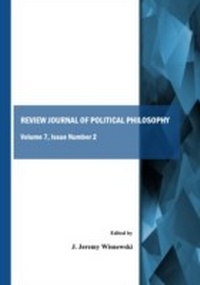 Bild vergrößern Bild: Review Journal of Political Philosophy - Cambridge Scholars Publishing