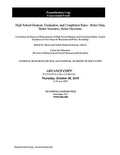Cover: High School Dropout, Graduation, and Completion Rates - National Academies Press