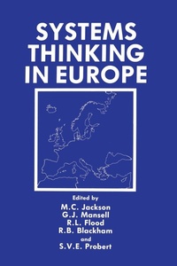 Enlarge image Cover: Systems Thinking in Europe - Kluwer Academic / Plenum Publishers