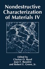 Cover: Nondestructive Characterization of Materials IV - Springer