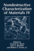 Cover: Nondestructive Characterization of Materials IV - Springer