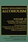 Cover: Recent Developments in Alcoholism - Springer