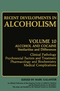 Cover: Recent Developments in Alcoholism - Springer