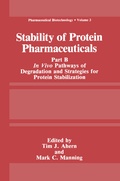 Cover: Stability of Protein Pharmaceuticals - Plenum Publishing Co.,N.Y.