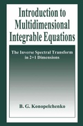 Cover: Introduction to Multidimensional Integrable Equations - Plenum Publishing Co.,N.Y.
