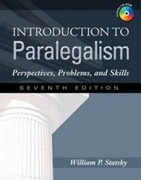 Enlarge image Cover: Introduction to Paralegalism - Delmar Cengage Learning