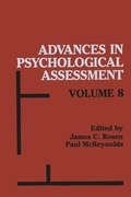 Cover: Advances in Psychological Assessment - Plenum Publishing Co.,N.Y.