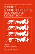 Cover: Species, Species Concepts and Primate Evolution - Plenum Publishing Co.,N.Y.