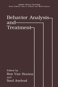 Cover: Behavior Analysis and Treatment - Springer