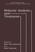 Cover: Behavior Analysis and Treatment - Springer