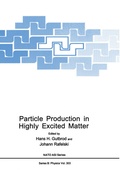 Cover: Particle Production in Highly Excited Matter - Springer