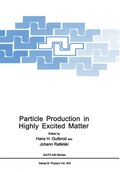 Cover: Particle Production in Highly Excited Matter - Springer